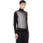 Neil Barrett Black Sheer Crewneck Sweater
