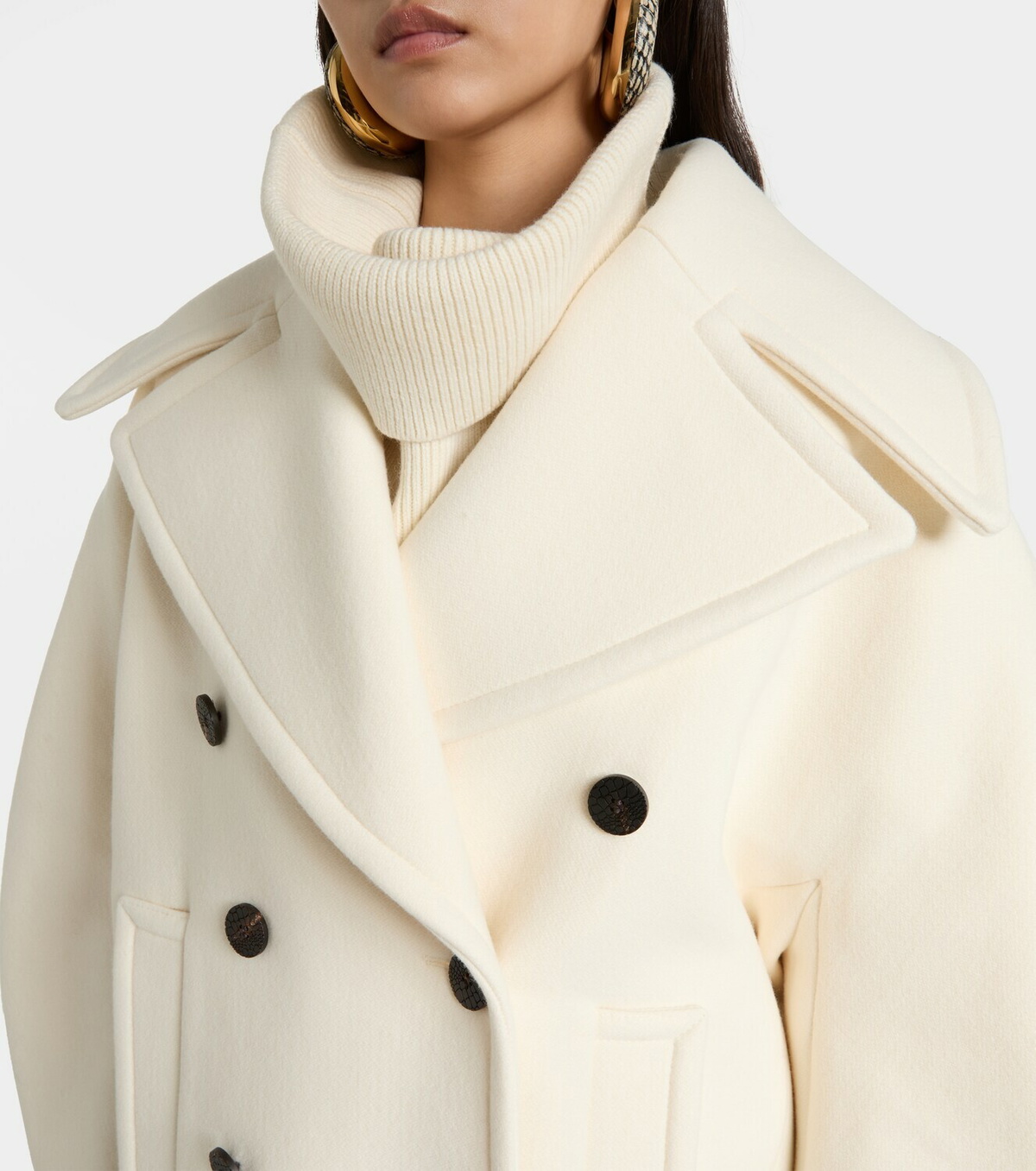 うめこ Jacquemus Ovalo virgin wool peacoat Jacquemus