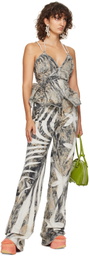 Masha Popova White & Black Drift Tank Top