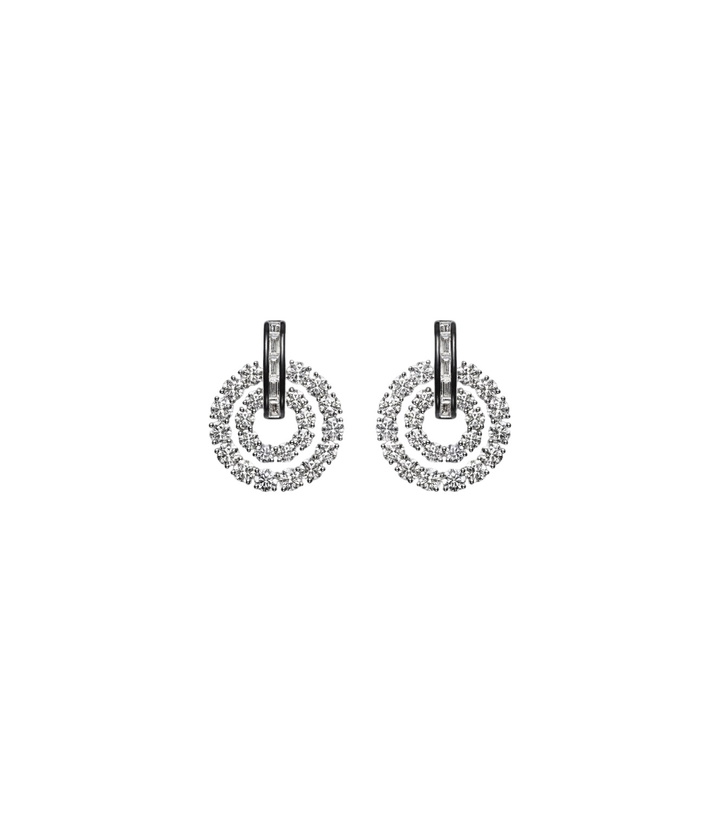 Photo: Kamyen Diana 18kt white gold and enamel earrings with diamonds