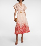 Zimmermann - High Tide floral silk and linen midi dress