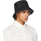 Fendi Black Mesh Logo Bucket Hat