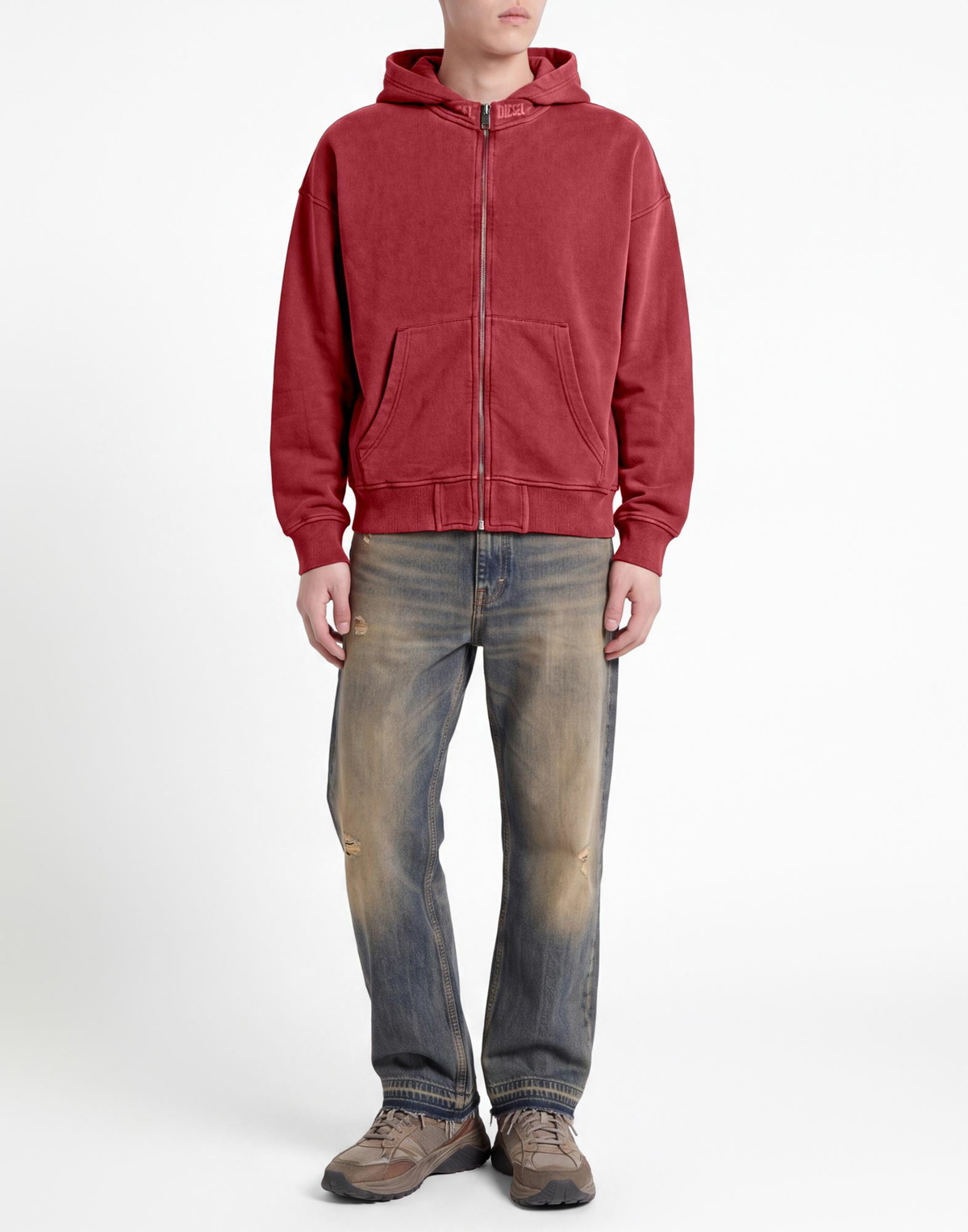 Diesel Mens Sweatshirt Brick
