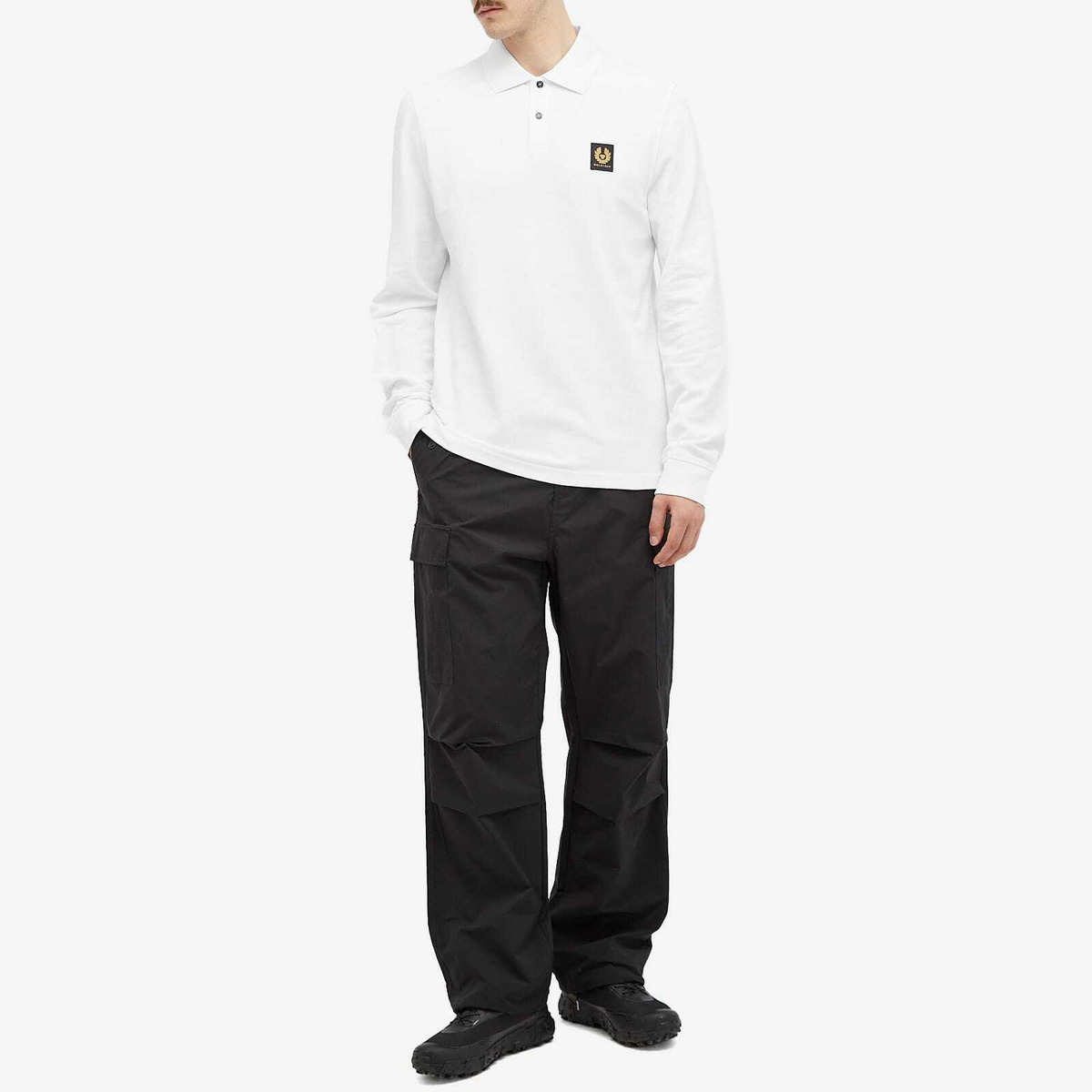 Belstaff Men's Long Sleeved Polo in White