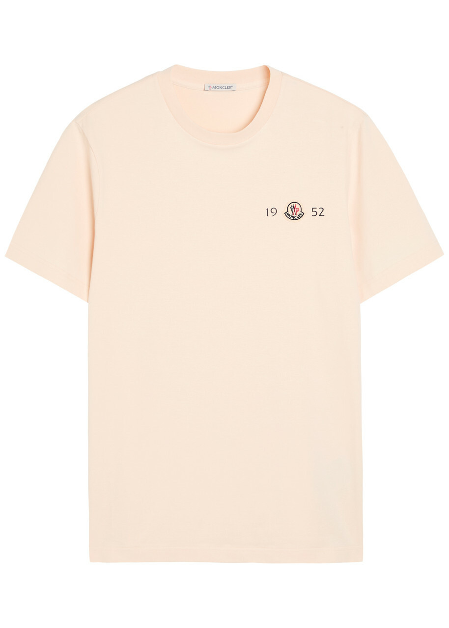 Moncler Logo Stretch-cotton T-shirt Natural