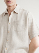 Oliver Spencer - Palermo Striped Cotton and Linen-Blend Shirt - Neutrals