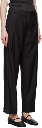 Youth Black Pleated Trousers