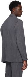 Homme Plissé Issey Miyake Gray Wool Like Light Blazer