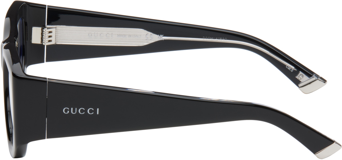 Gucci Black Rectangular-Frame Glasses