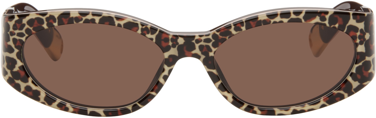JACQUEMUS Brown 'The Ovalo' Sunglasses