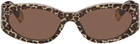 JACQUEMUS Brown 'The Ovalo' Sunglasses