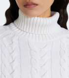 Fusalp Elwena cable-knit wool and cashmere sweater