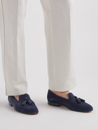 George Cleverley - Eton Suede Tasselled Loafers - Blue