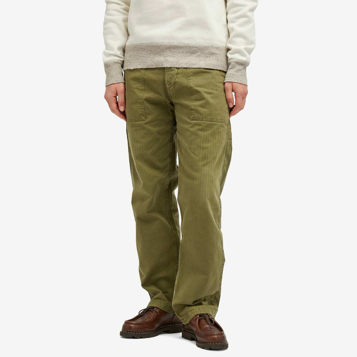 Dubbleware Men's Herringbone Fatigue Pants in Military