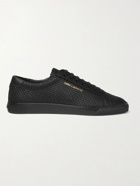 SAINT LAURENT - Andy Snake-Effect Leather Sneakers - Black