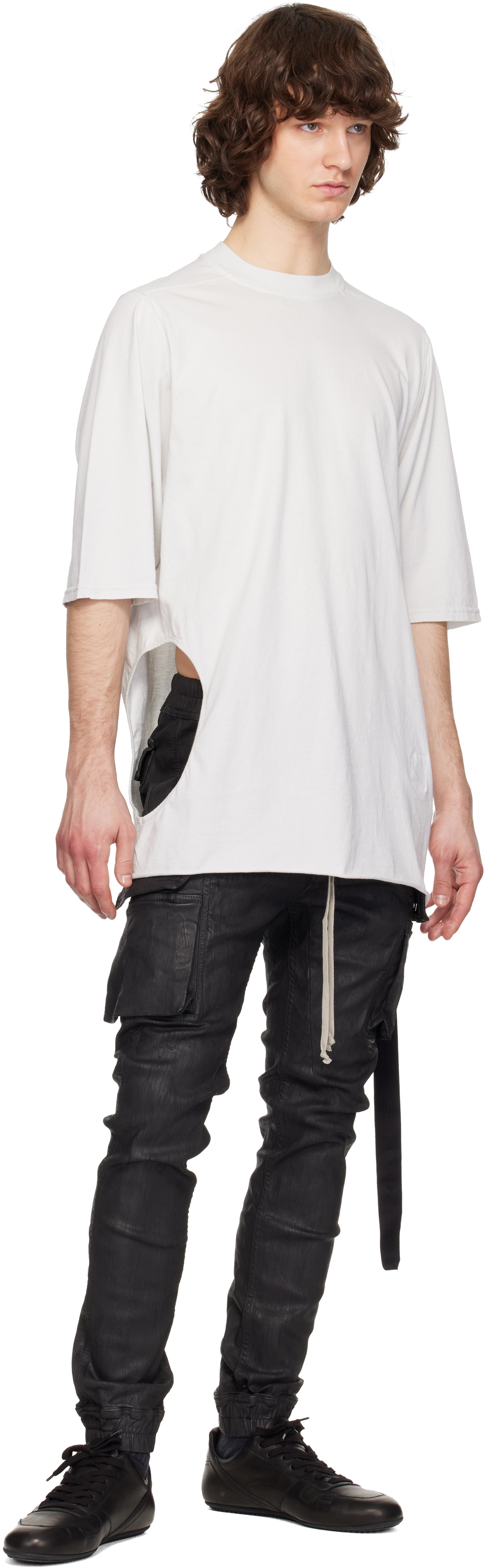 Rick Owens DRKSHDW Black Temple Mastodon Cut Denim Cargo Pants