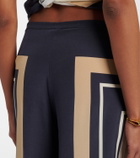 SIR Pietra printed silk wide-leg pants