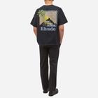 Rhude Men's Moonlight Tropics Logo T-Shirt in Vtg Black