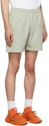 adidas x Humanrace by Pharrell Williams SSENSE Exclusive Green Humanrace Basics Shorts