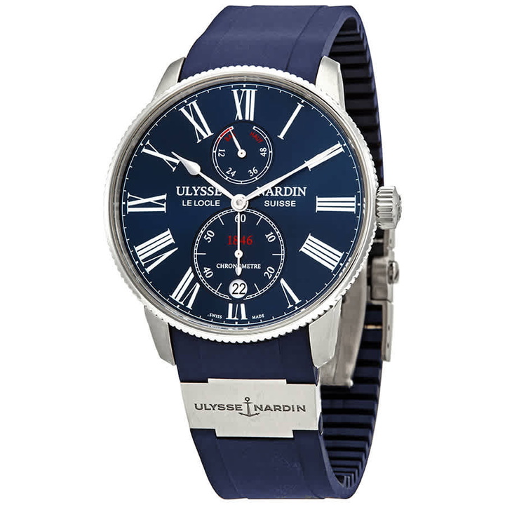Photo: Ulysse Nardin Marine Torpilleur Automatic Chronometer Blue Dial Mens Watch 1183-310-3/43