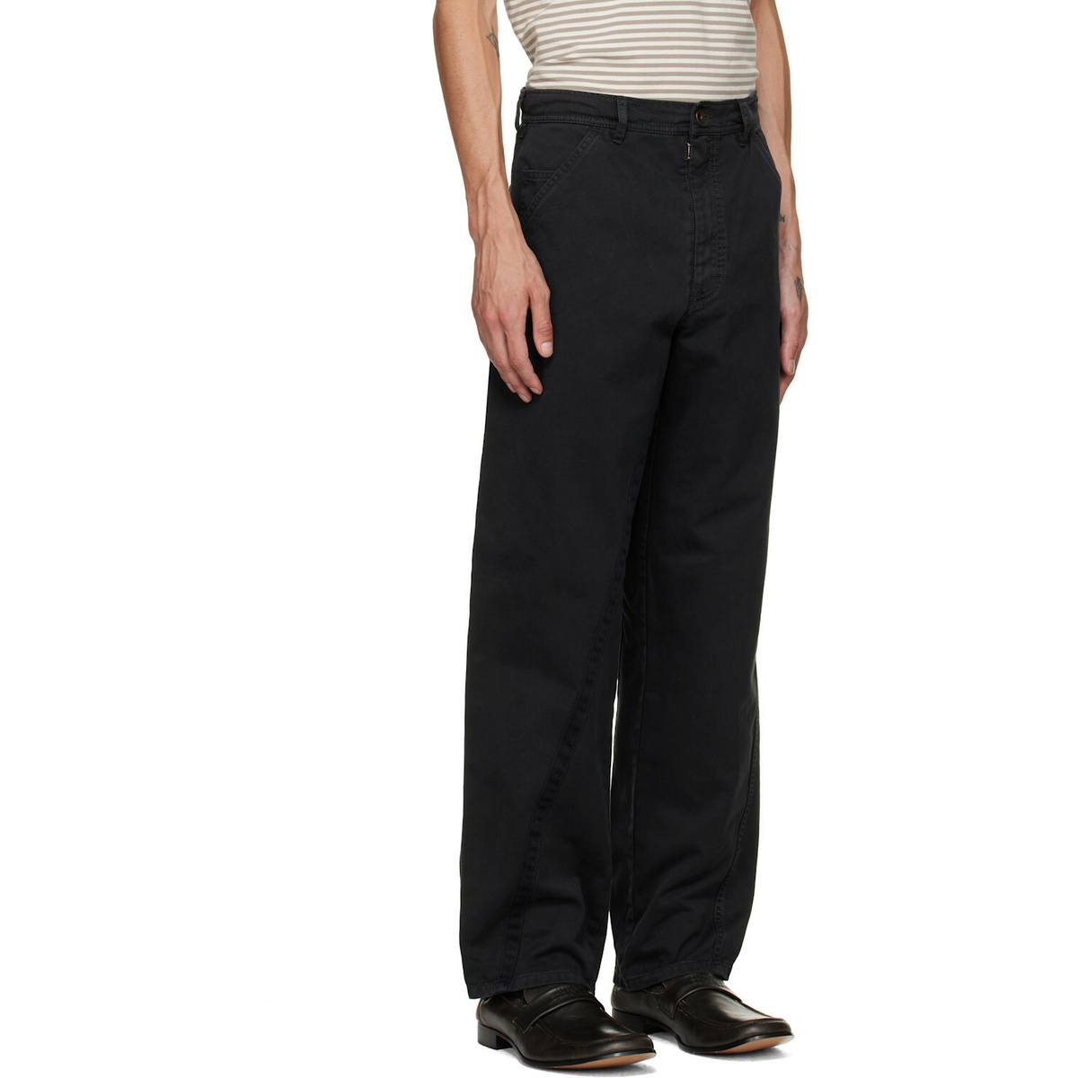 Maison Margiela Black Cotton Trousers