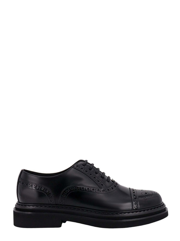 Photo: Dolce & Gabbana   Lace Up Shoe Black   Mens