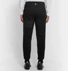 Thom Browne - Black Slim-Fit Grosgrain-Trimmed Loopback Cotton-Jersey Suit - Black