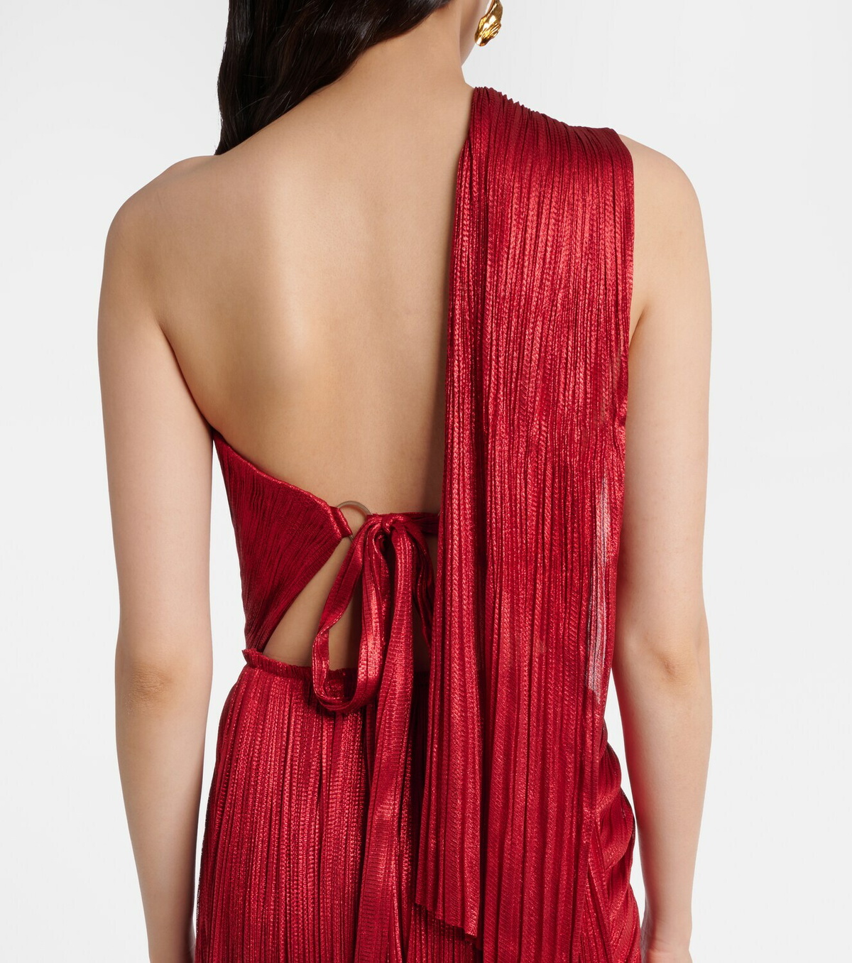 Maria Lucia Hohan Claudine scarf-detail silk mousseline gown