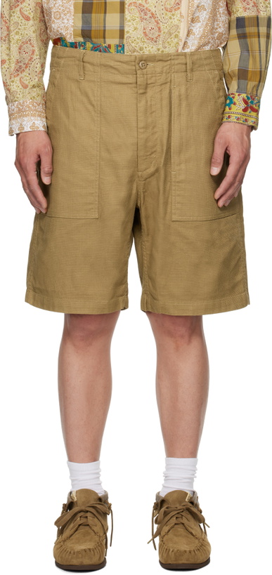 Photo: Engineered Garments Khaki Fatigue Shorts