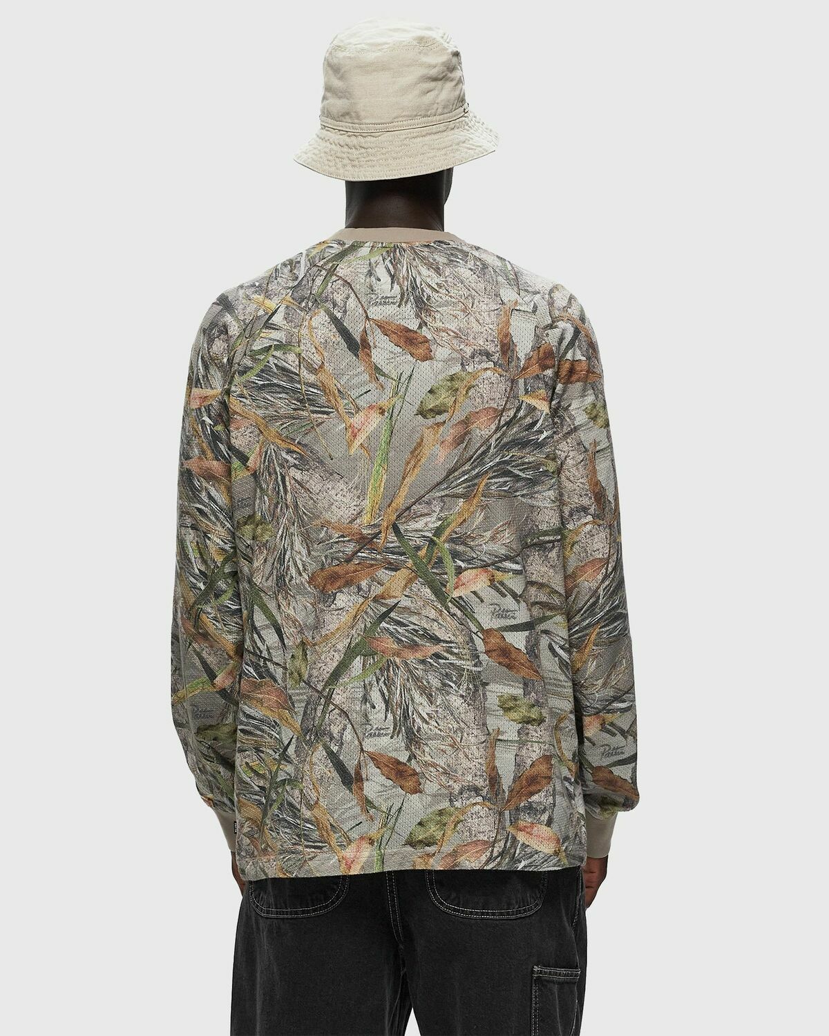 Patta Patta Nature Print Longsleeve Mesh Jersey Beige Sweatshirts