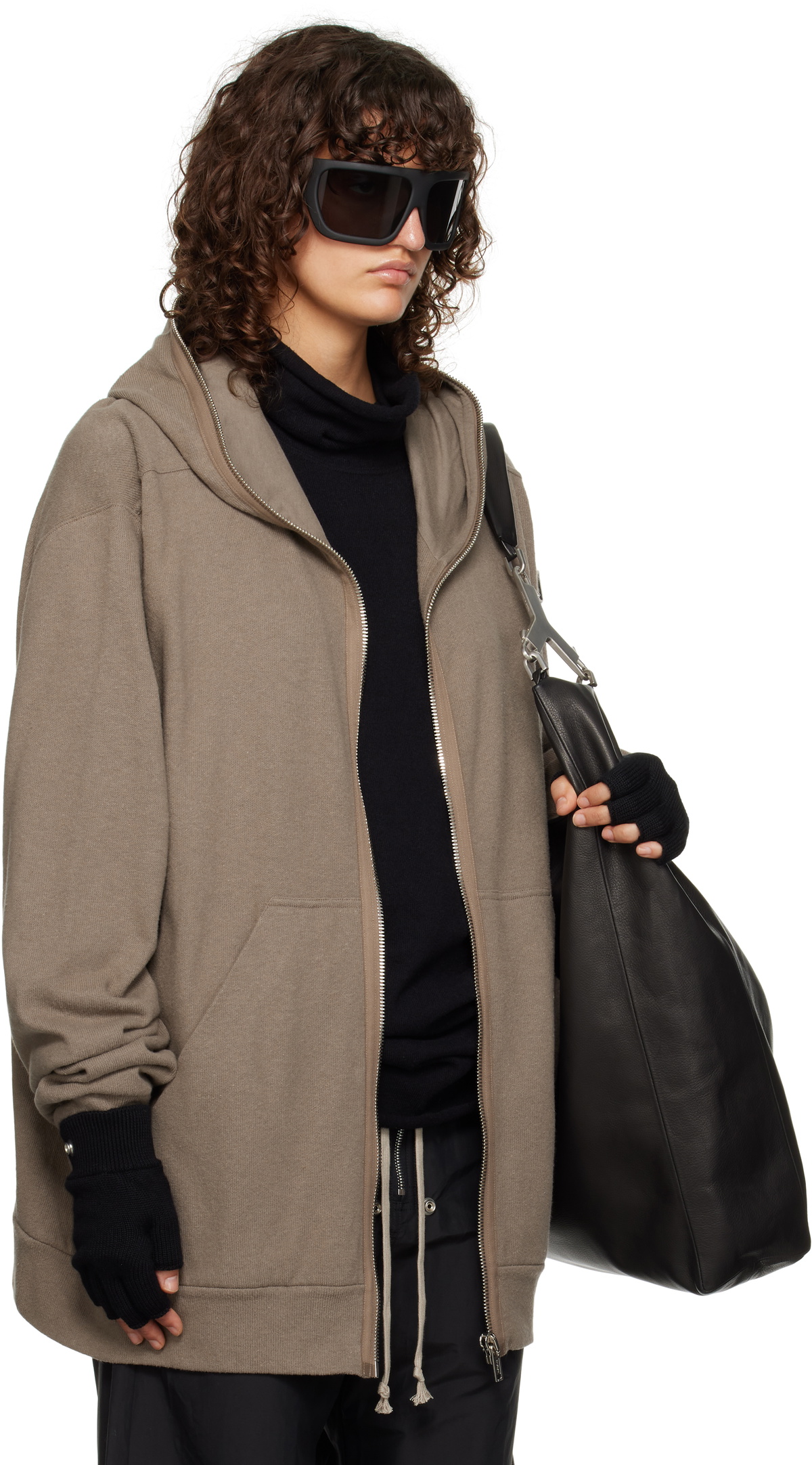 Rick Owens Moncler + Rick Owens Gray Jumbo Hoodie Rick Owens