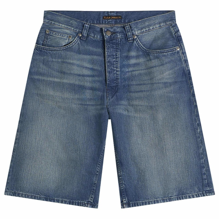 Photo: Nudie Jeans Co Men's Zeb Denim Shorts in Mid Blue