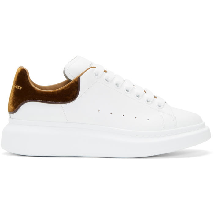 Photo: Alexander McQueen White and Tan Oversized Sneakers 