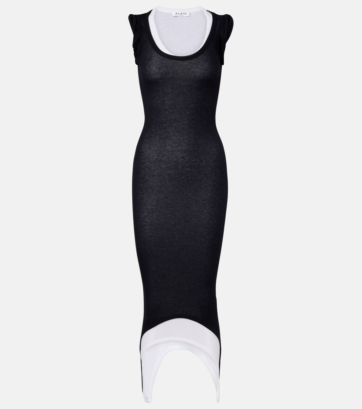 Alaïa Ribbed-knit midi dress