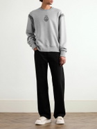 Alexander McQueen - Logo-Embroidered Cotton-Jersey Sweatshirt - Gray
