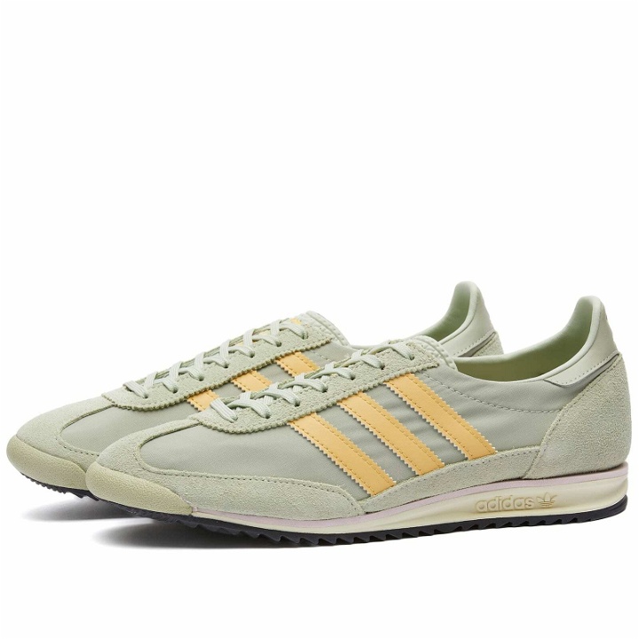 Photo: Adidas Women's SL 72 W Sneakers in Halo Green/Oat/Almost Pink