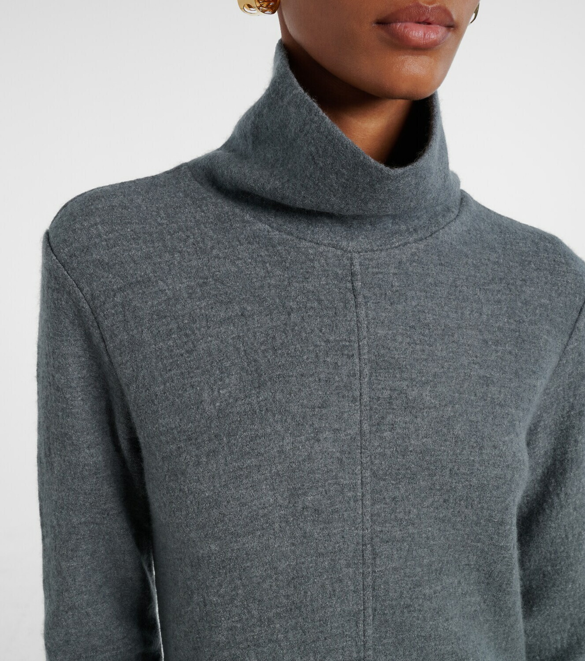 Xu Zhi Turtleneck wool-blend maxi dress