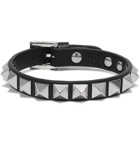 Valentino - Valentino Garavani Rockstud Leather Bracelet - Men - Black