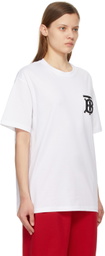Burberry White Monogram Emerson T-Shirt