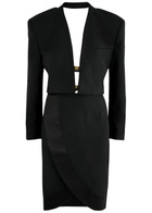 Bettter Agnelli Open-back Wool Dress Black