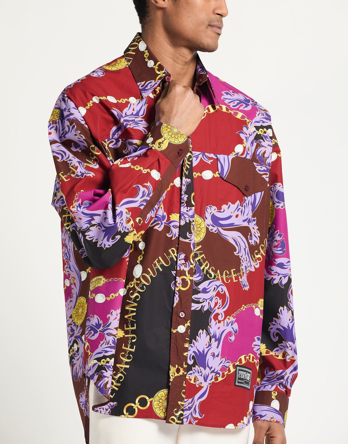 Versace Jeans Couture Mens Shirt Brick