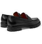 Lanvin - Pebble-Grain Leather Loafers - Black