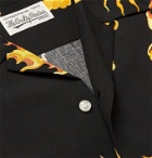 Wacko Maria - Tim Lehi Camp-Collar Printed Lyocell Shirt - Black