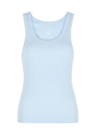 Colorful Standard Ribbed Stretch-cotton Tank Light Blue