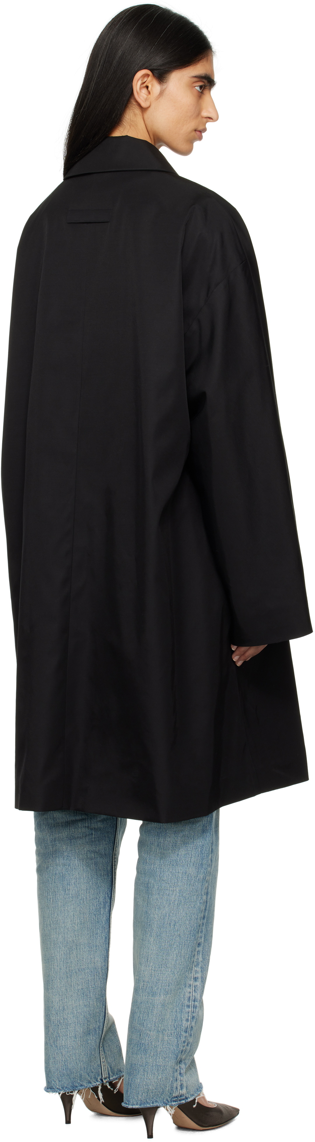 Fear of God Black Nylon Wool Car Coat