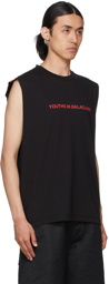 Youths in Balaclava Black Logo Sleeveless T-Shirt
