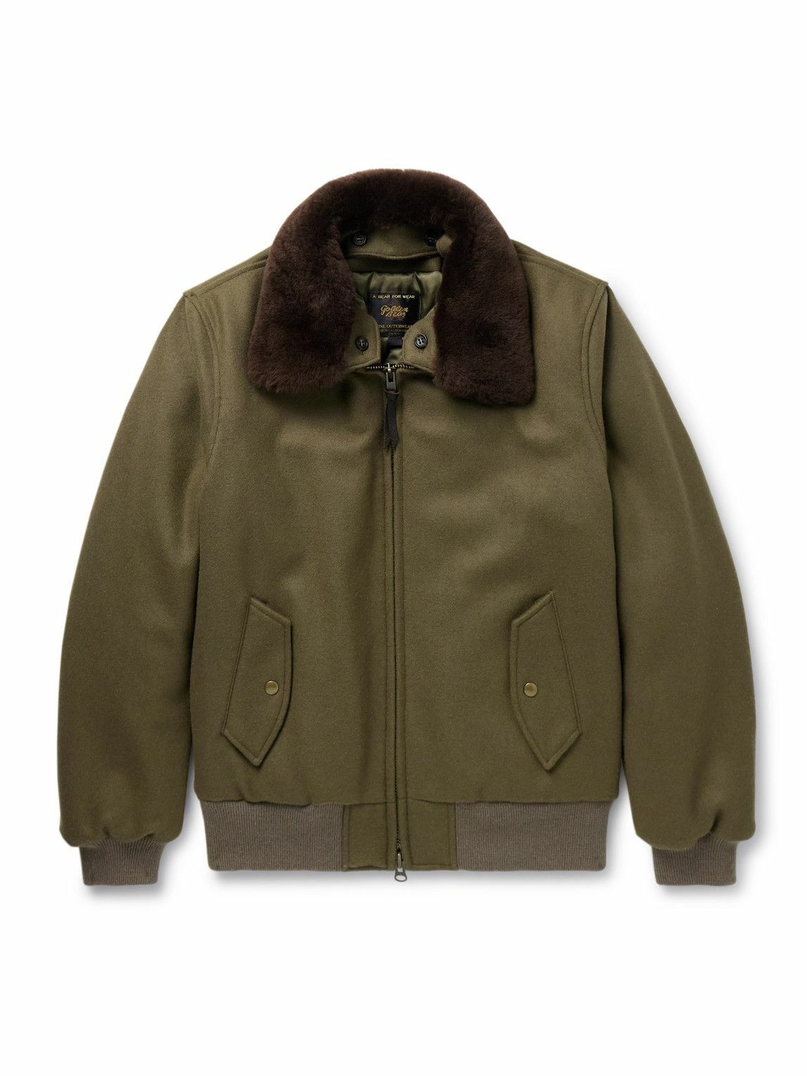 Golden Bear - Wool-Blend and Leather Bomber Jacket - Men
