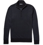 Loro Piana - Roadster Striped Cashmere Half-Zip Sweater - Men - Navy