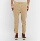 Barena - Sarza Cropped Tapered Stretch-Cotton Corduroy Drawstring Trousers - Men - Sand