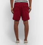 Rhude - Wide-Leg Nylon-Mesh Drawstring Shorts - Burgundy